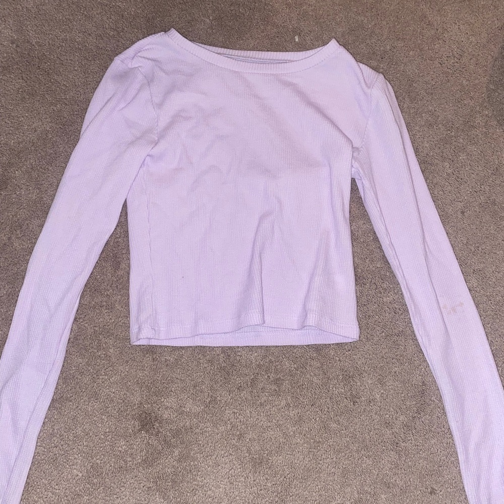 lavender long sleeve shirt